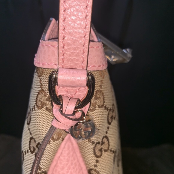 Gucci Original GG Logo Canvas/Leather Hobo Bag - Picture 2 of 8